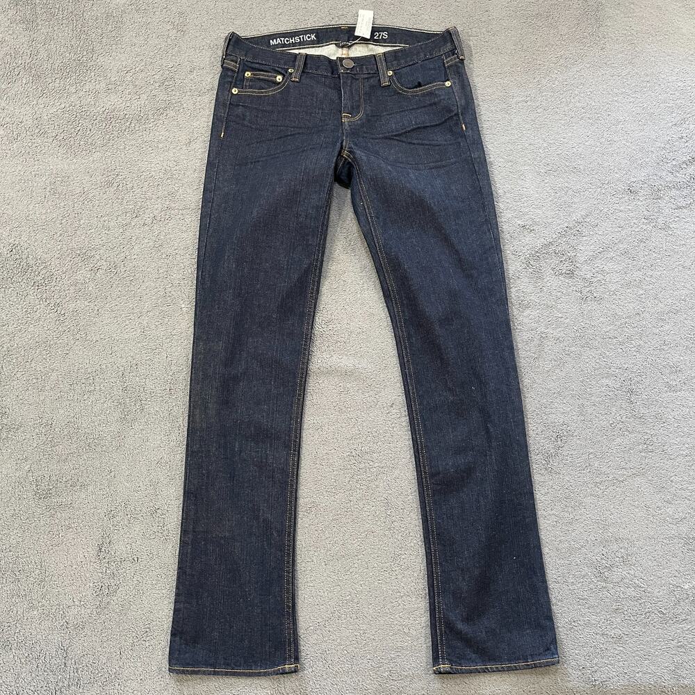 J.Crew Matchstick Blue Skinny Leg Jeans Dark Wash Denim Women’s Size 27S
